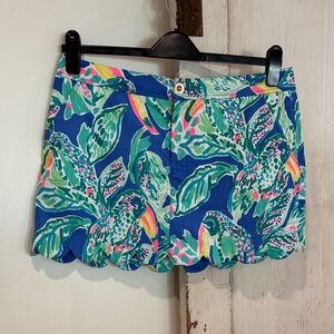 Lilly Pulitzer Blue and Green Tropical Print Shorts